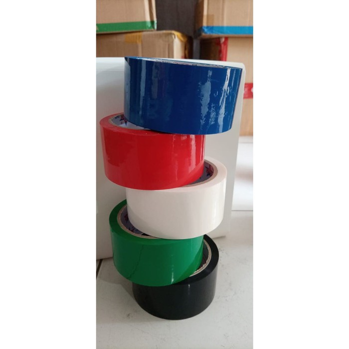 Jual LAKBAN WARNA WARNI 2" INCH 48MM X 50M SAZANAMI ISOLASI WARNA
