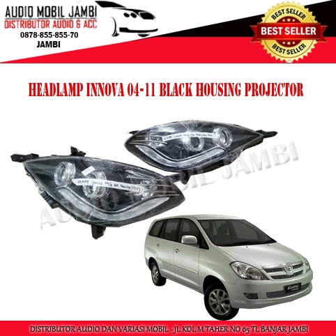 Jual Headlamp Lampu Besar Led Projector Innova Black Housing Projector Shopee Indonesia