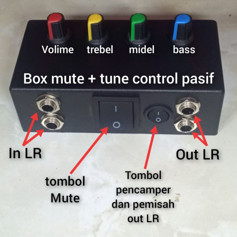 Jual box mute plus tune control plus tombol pilihan out mono atau out ...