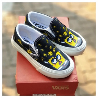 Sepatu Couple Vans Slip On x Spongebob Squarepants / Ibu-ayah & Anak