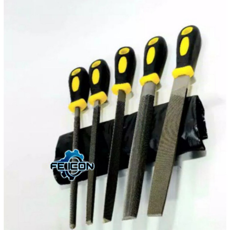 Jual Alat asah Kikir Set 5 Pcs Ukuran 8 Inch Kikir 5 jenis bentuk ...