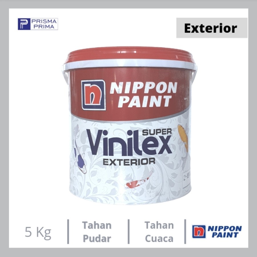 Jual Cat Tembok Vinilex Super Exterior Tahan Cuaca Nippon Paint 5 Kg ...