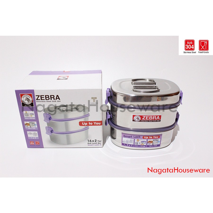 Jual Rantang Susun 2 Stainless / Rantang Zebra / Kotak Makan Zebra ...