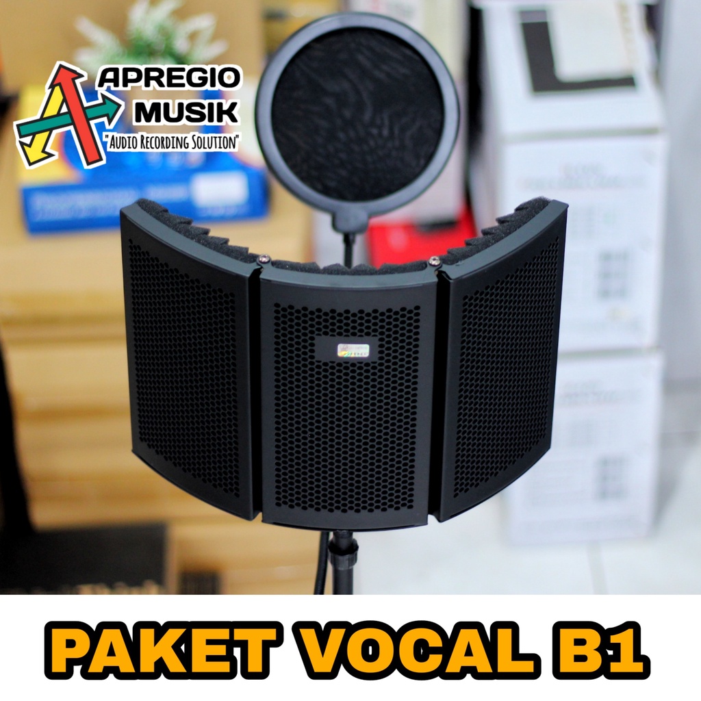 Jual Paket Vocal Booth B1 B5 RODD with stand mic dan Pop Filter ...