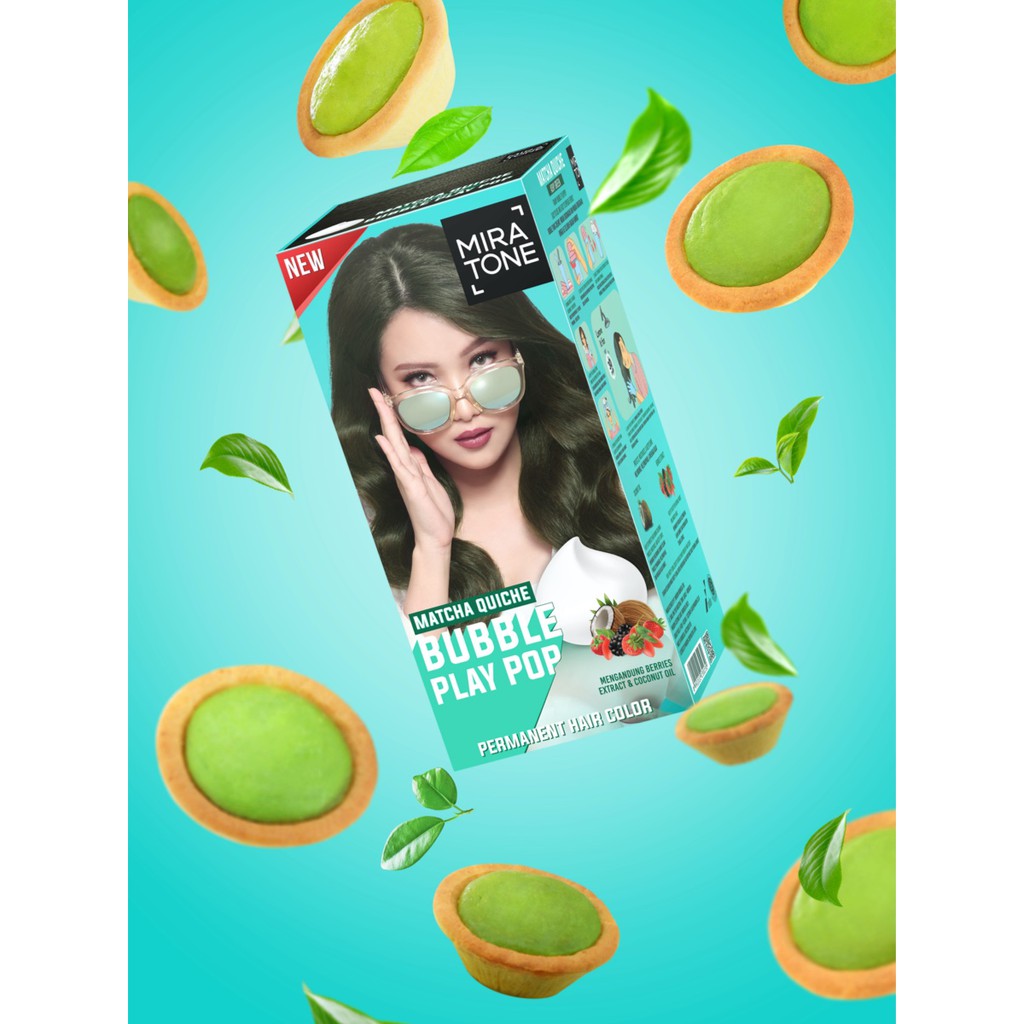 Jual Cat Rambut Miratone Bubble - Matcha Quiche - Ashy Green | Shopee ...