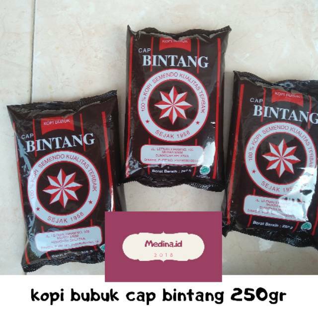 Jual Kopi Bubuk Semendo Cap Bintang 250 Gram Shopee Indonesia