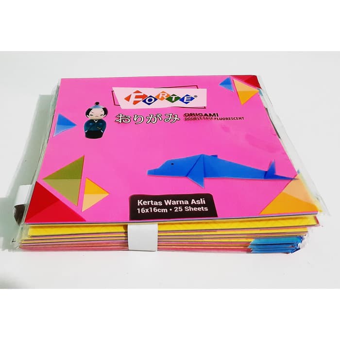 Jual Origami Forte 2 Sisi/Kertas Lipat Berwarna Uk.16x16CM ( 25Lbr ...