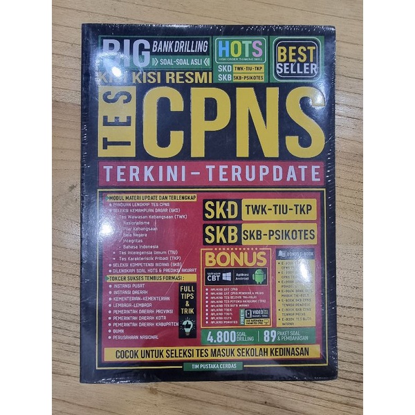 Jual Kisi-kisi Resmi Tes CPNS TKP TWK TIU SKD SKB 4800 Soal Terkini ...