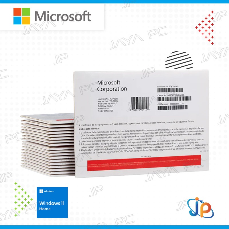 Jual Microsoft Windows 11 Home OEM Pack 32 / 64 Bit Original | Shopee ...