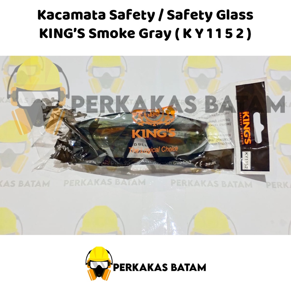 Jual Safety Glasses KING'S KY 1152 Smoke / Kacamata KING'S KY 1152