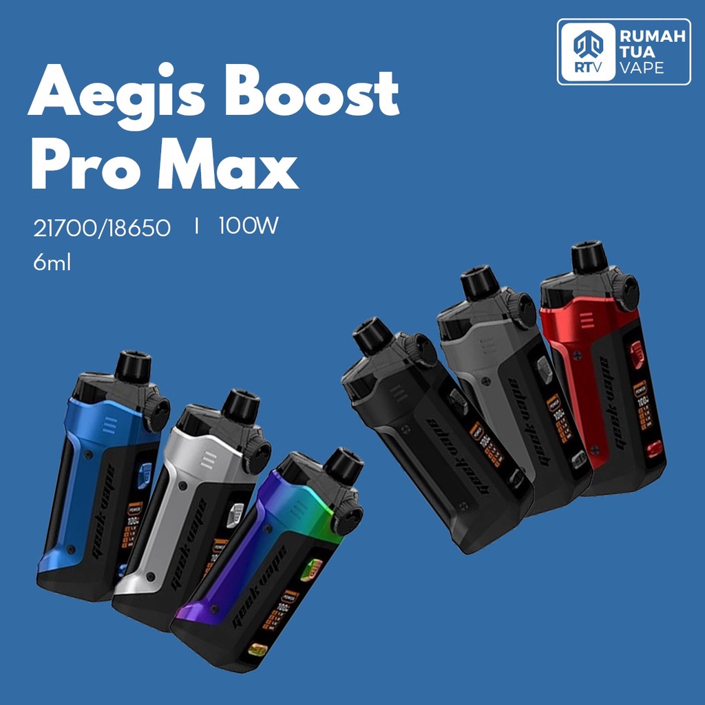 Jual AEGIS BOOST PRO MAX B100 21700/18650 100W PODMOD KIT BY GEEKVAPE ...