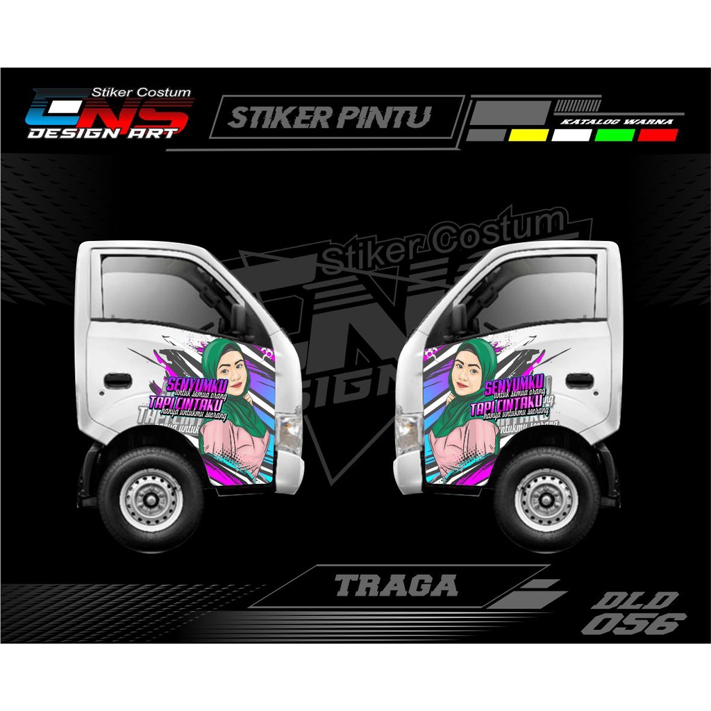 Jual Sticker Stiker Pintu Mobil Pick Up Isuzu Traga Sticker Stiker ...