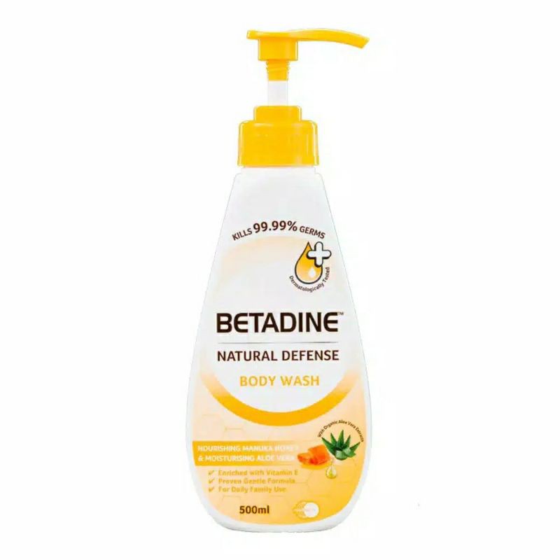 Jual BETADINE Body Wash Antibacterial Manuka Honey Bottle 500 mL