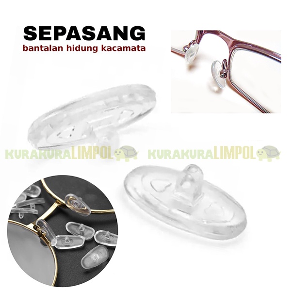 Jual Silicone Nose pad Kacamata / Silikon Karet Nosepad Ganjalan Hidung ...