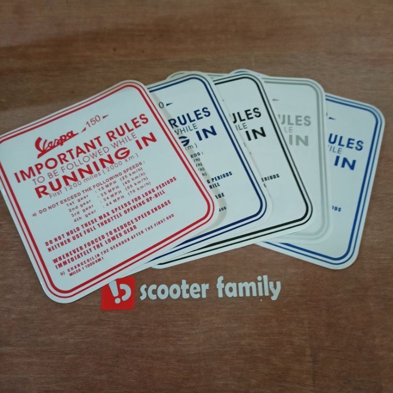 Jual Sticker running in vespa sticker layar running | Shopee Indonesia