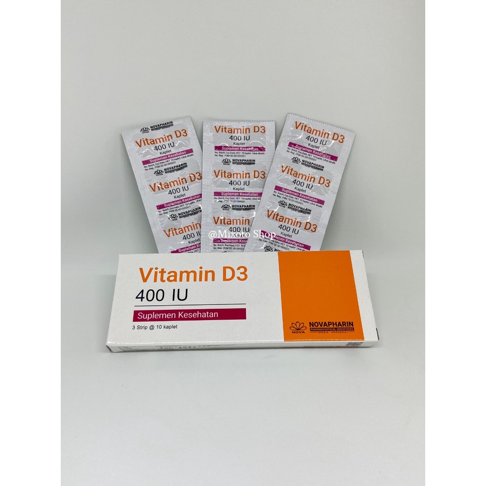 Jual Vitamin D3 400 IU (1 box isi 30 Kaplet) Shopee