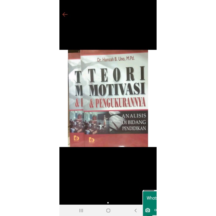 Jual Teori Motivasi Dan Pengukurannya Hamzah | Shopee Indonesia