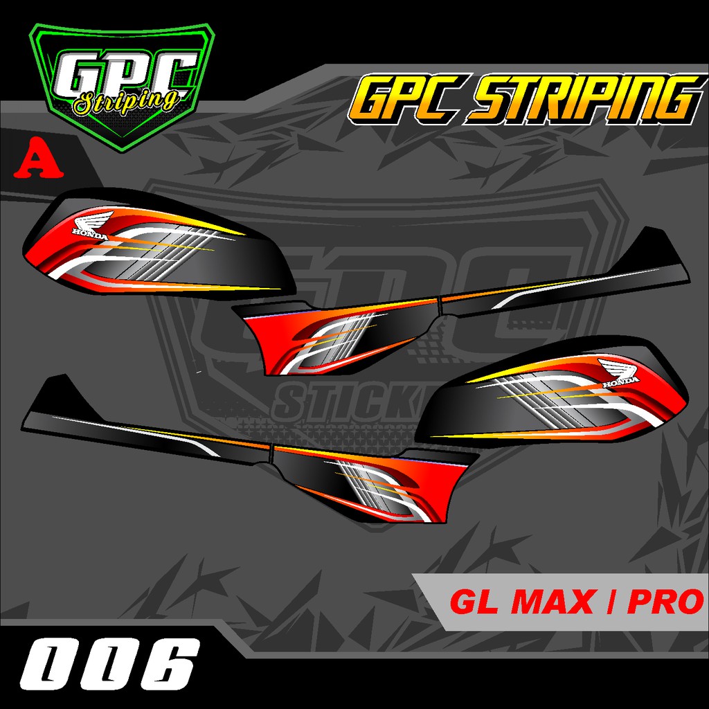 Jual Sticker Stiker Striping Variasi List Motor Honda GL PRO MAX Grafis ...