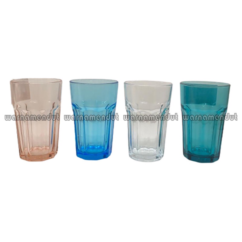 Jual Gelas minuman dingin panas tinggi 14cm kaca tempered 350ml WMO