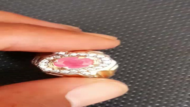 Jual natural [RUBY BURMA PINKISH RED HEAD A SERTIFIKAT] emban cincin ...