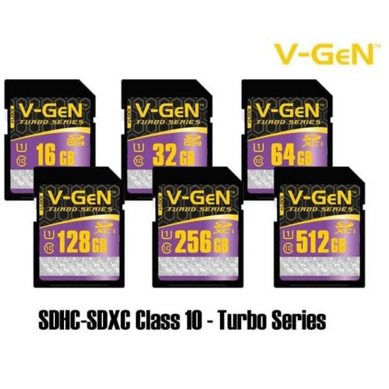 Jual SDHC SD CARD VGEN TURBO SERIES 16GB 32GB 64GB 128GB / Memori