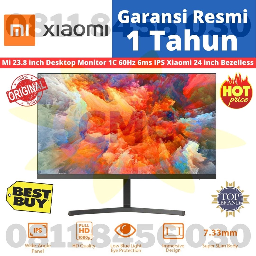 Jual Mi 23.8 Inch Desktop Monitor 1C 60Hz 6ms IPS Xiaomi 24 inch ...