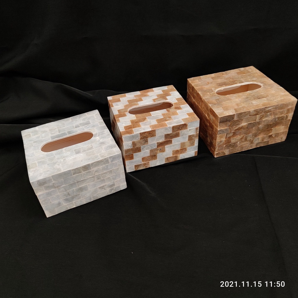 Jual tempat tisu kerang box tissue kotak tisu shell tissue holder wadah ...