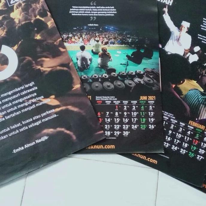 Jual (nfw-491) Kalender Tanggalan Maiyah Cak Nun Tahun 2021 Masehi 1442 ...