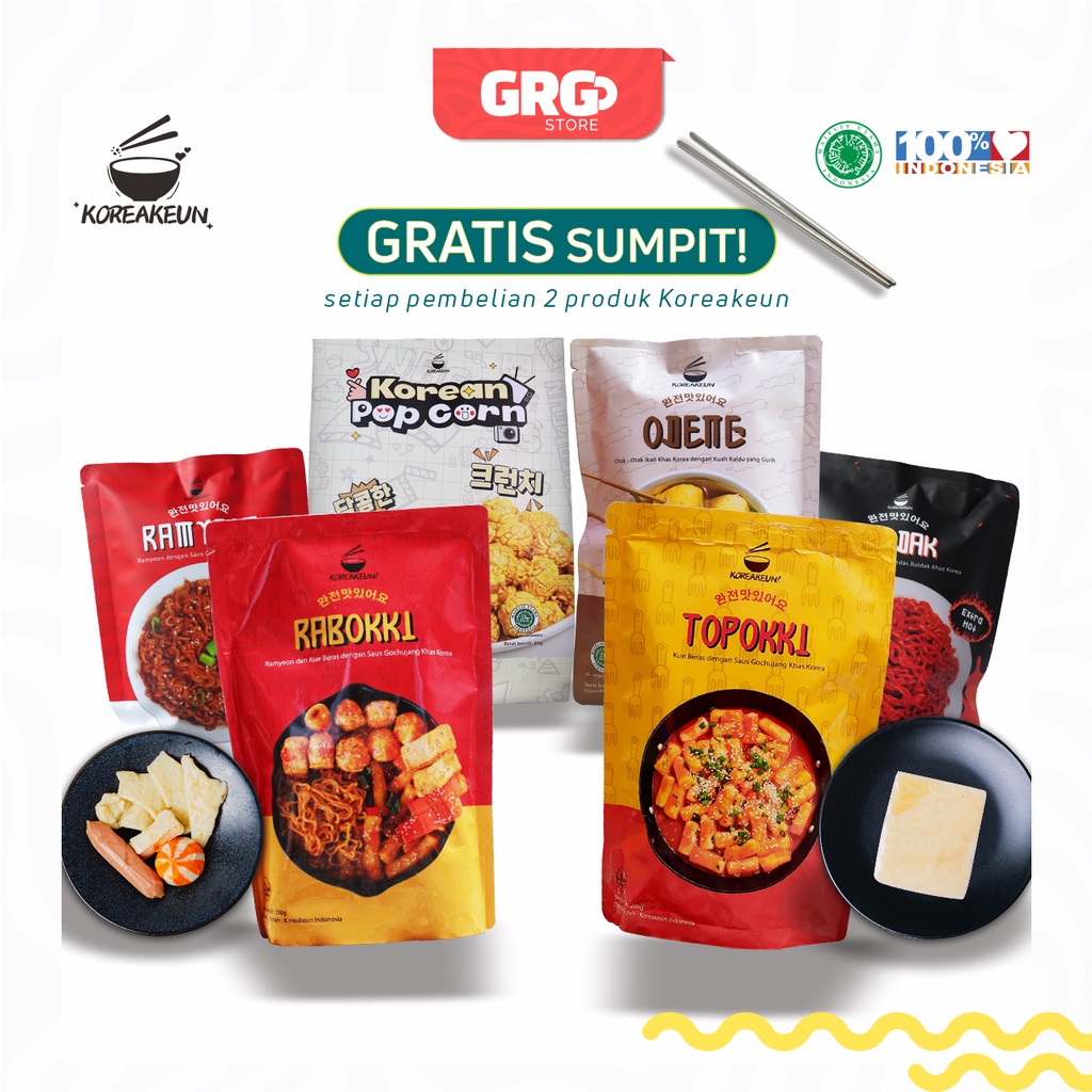Jual RABOKKI TOPOKKI ODENG RAMYEON BULDAK KOREAKEUN | HALAL MUI RAMYEON ...
