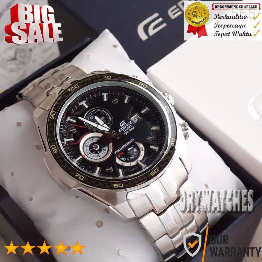 Jual Sale Jam Tangan Casio Edifice EF 565D 1AVDF Baterai Strap Stainless Jam Tangan Pria New Fashion Bayar dirumah Garansi 1th Shopee Indonesia