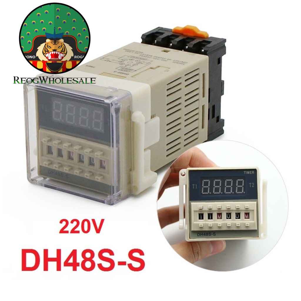 Jual DH48S-S DH48S-2Z Time Relay Delay Digital Mesin Tetas 220V TImer ...