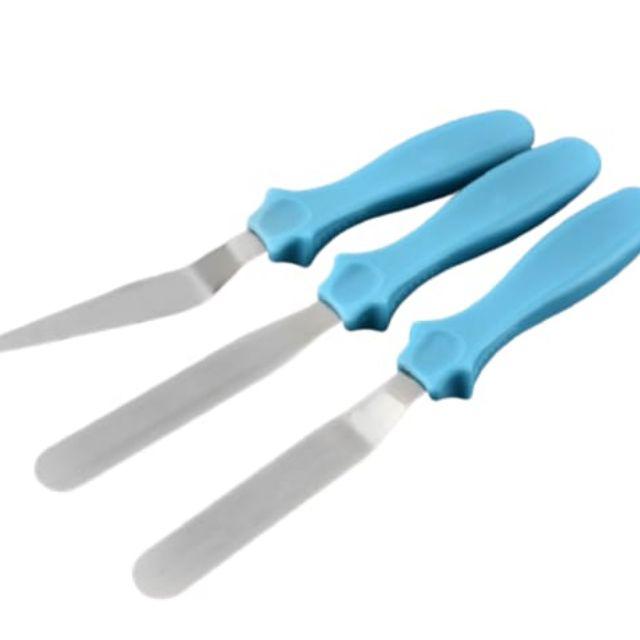Jual 3in1 Pisau Hias Poles Kue Set Spatula Cake Palet Knife Baking