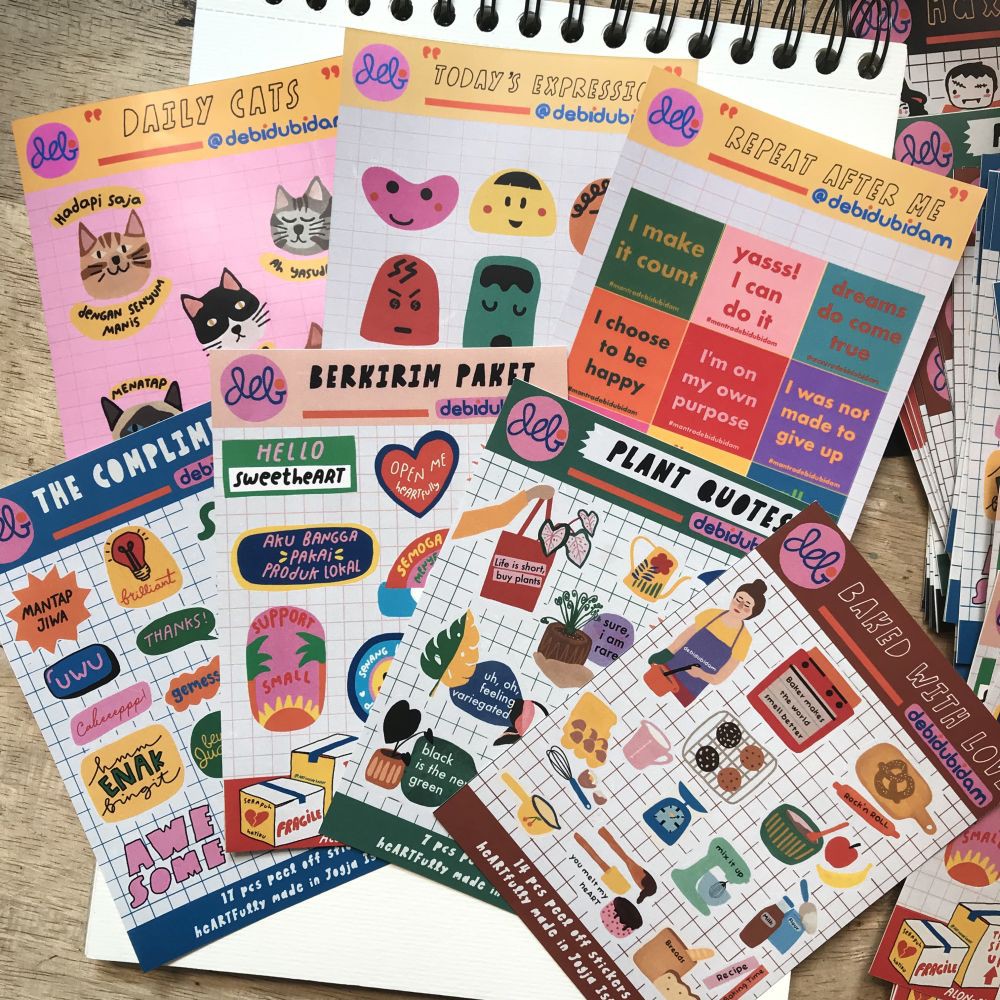 Jual DEBIDUBIDAM Sticker Sheet / Stiker Set | Shopee Indonesia