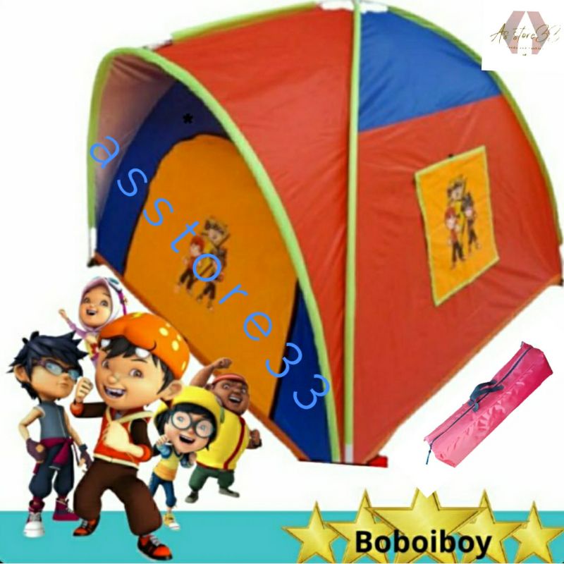 Jual Tenda Anak Karakter 120x120cm tayo-Boboiboy-spyderman-helokityy-prozen