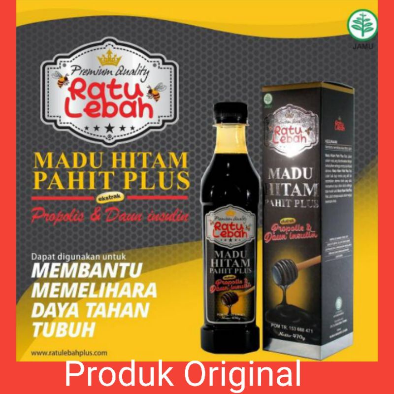 Jual Madu Hitam Pahit Plus Propolis Dan Daun Insulin Ratu Lebah ...