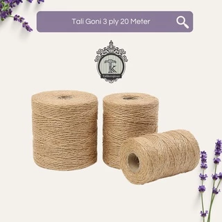 Tali Goni Tali Rami 3ply -+3MM panjang 20 meter tali wooden clip