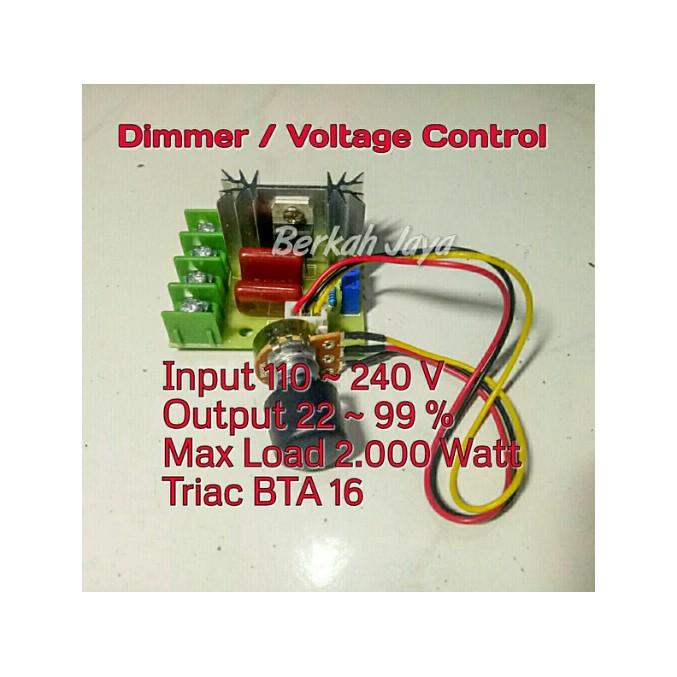Jual Dimmer Dimer 2000 Watt 2000W AC Voltage Regulator Kecepatan Motor ...