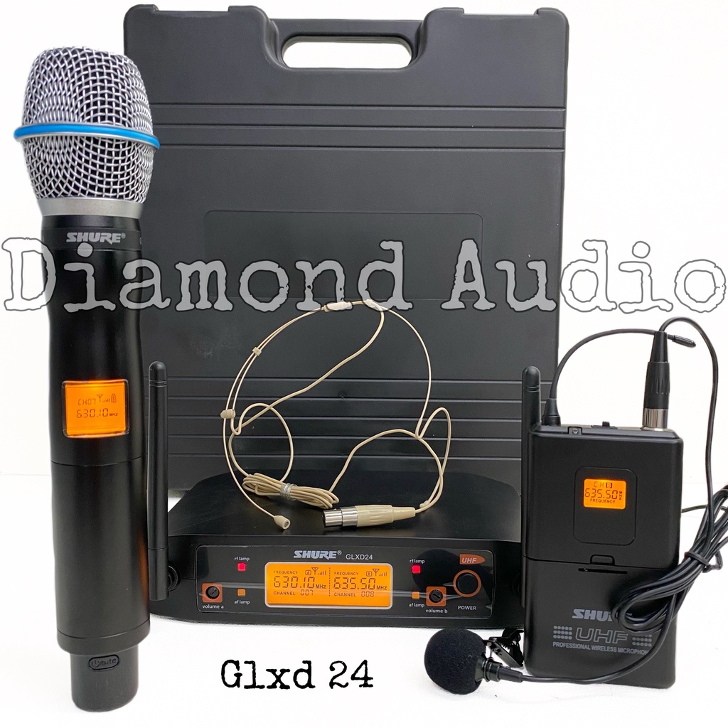 Jual Mic Wireless Shure Glxd24 Pegang Jepit Headset Microphone Shure