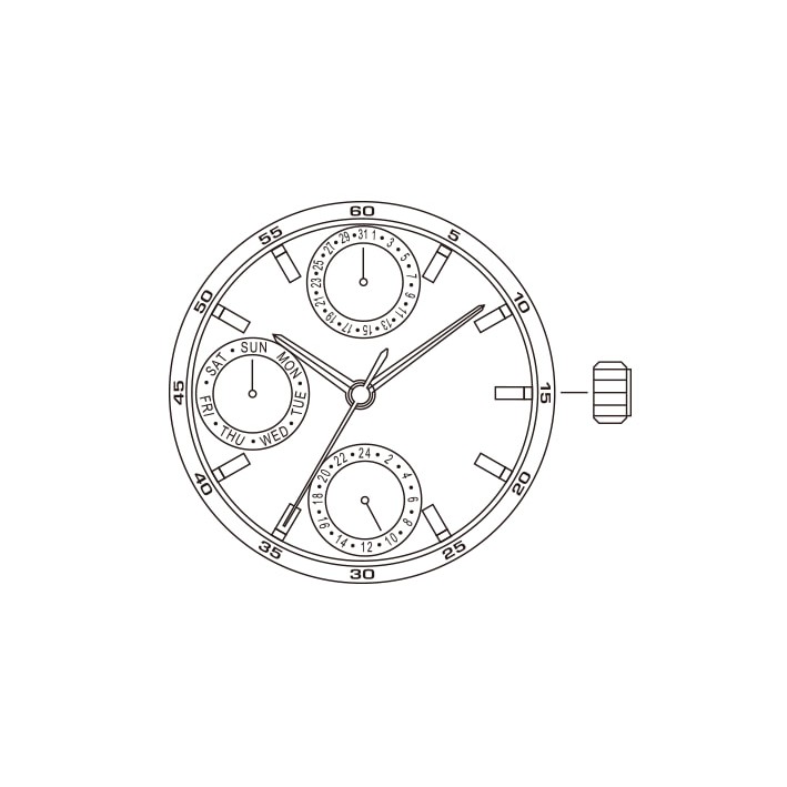 Jual MESIN JAM TANGAN MIYOTA 6P27 ORIGINAL MOVEMENT MIYOTA 6P27 Shopee Indonesia