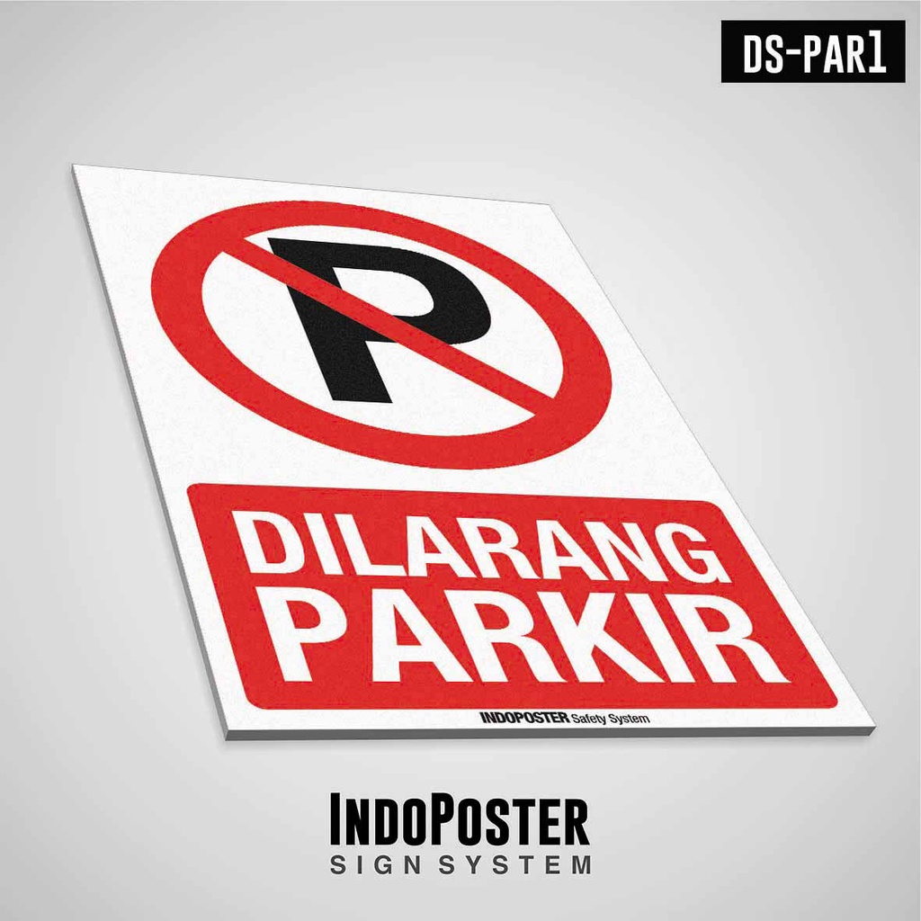Jual Safety Sign Rambu K3 PVC Dilarang Parkir M 45x30cm | Shopee Indonesia