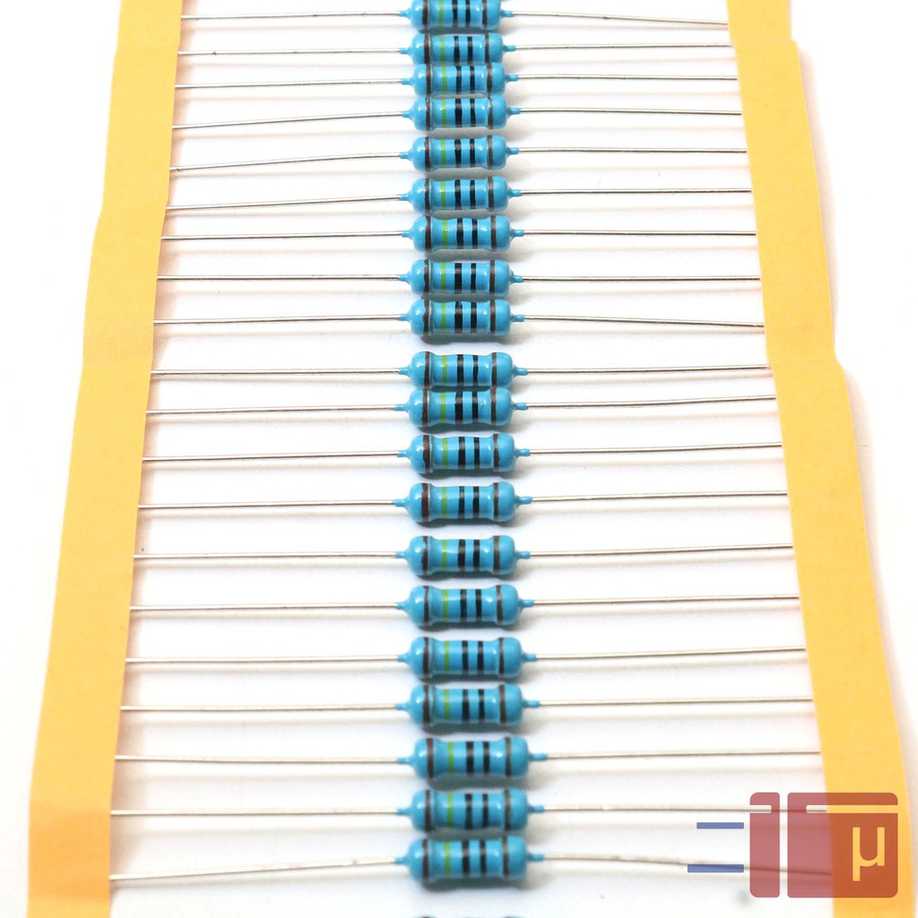 Jual x10 Resistor 1m 1 mega 1/2W Metal Film 1% Taiwan Kaki Tembaga ...