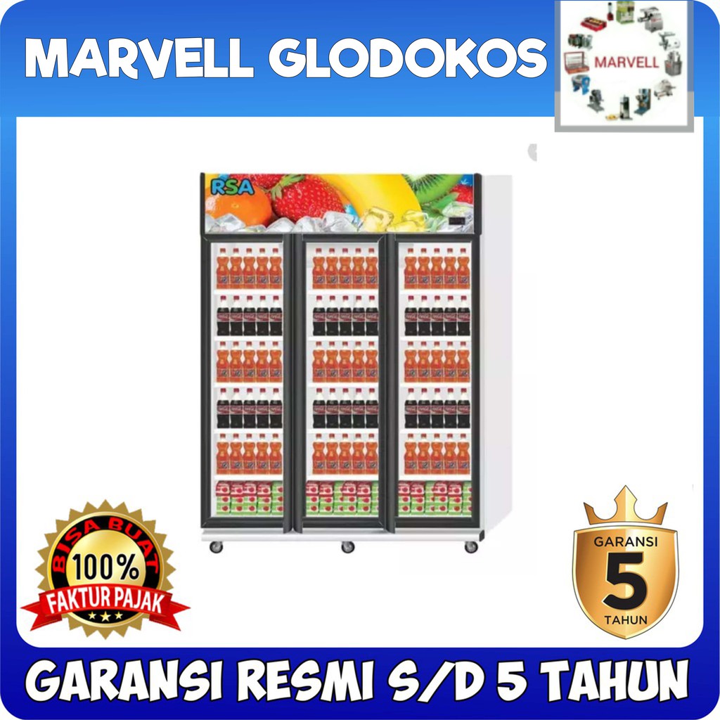 Jual SHOWCASE RSA AMETHYST DISPLAY COOLER LEMARI PENDINGIN 3 PINTU KACA ...
