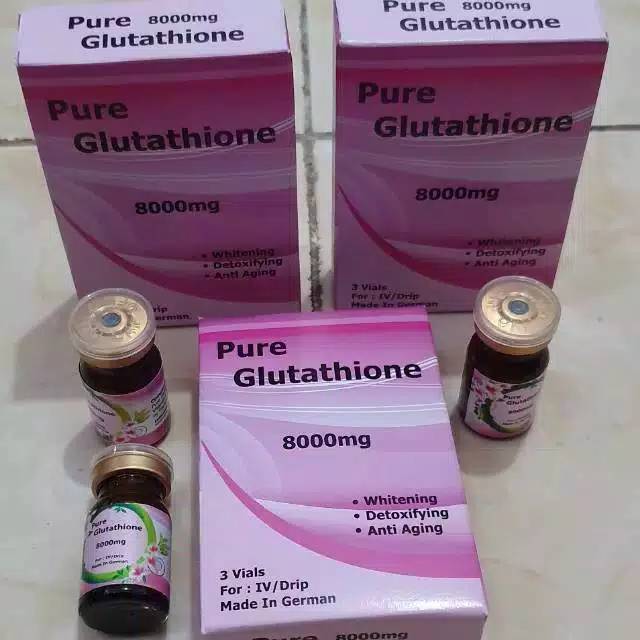 pure glutathione 8000mg Jual PURE GLUTATHIONE 8000MG JERMAN HARGA MAHAL ORIGINAL FREE VIT C