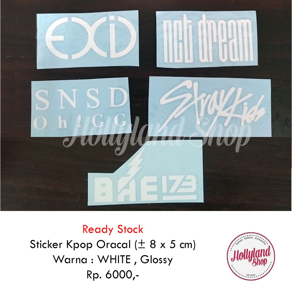 Jual Sticker Cutting WHITE GLOSSY (2pcs) NCT Dream SNSD Oh!GG Stray ...