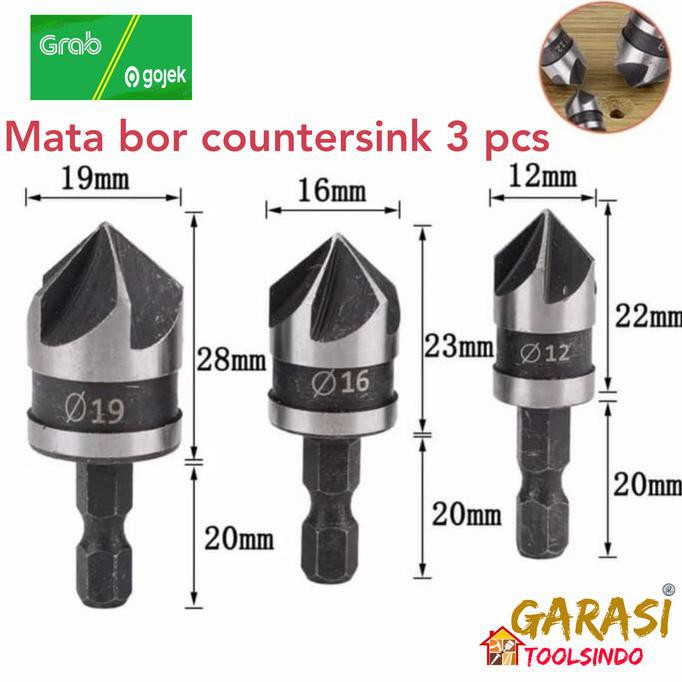 Jual Yang Dicari Mata Bor Countersink Pcs Flute Chamfer Mata Bor