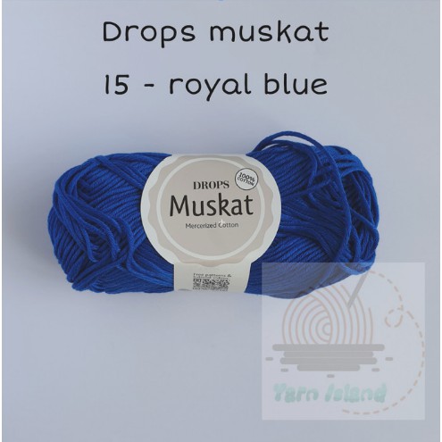 Jual Benang Rajut Drops Muskat royal blue | Shopee Indonesia