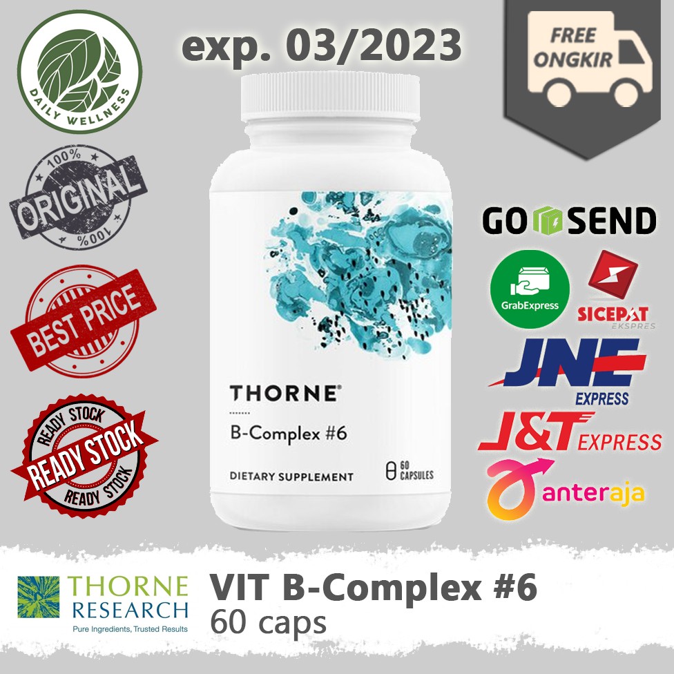 Jual THORNE RESEARCH Vitamin B Complex #B6 - 60caps | Shopee Indonesia