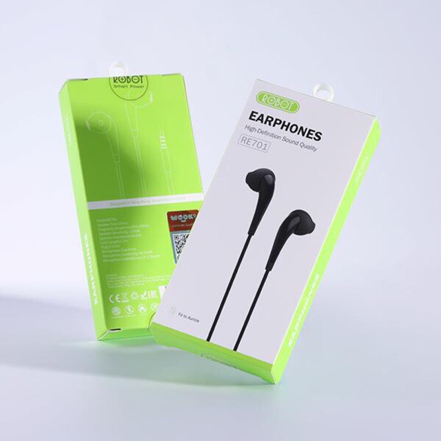 Jual RE701 | handsfree / headset / earphone ROBOT RE701 with mic ...