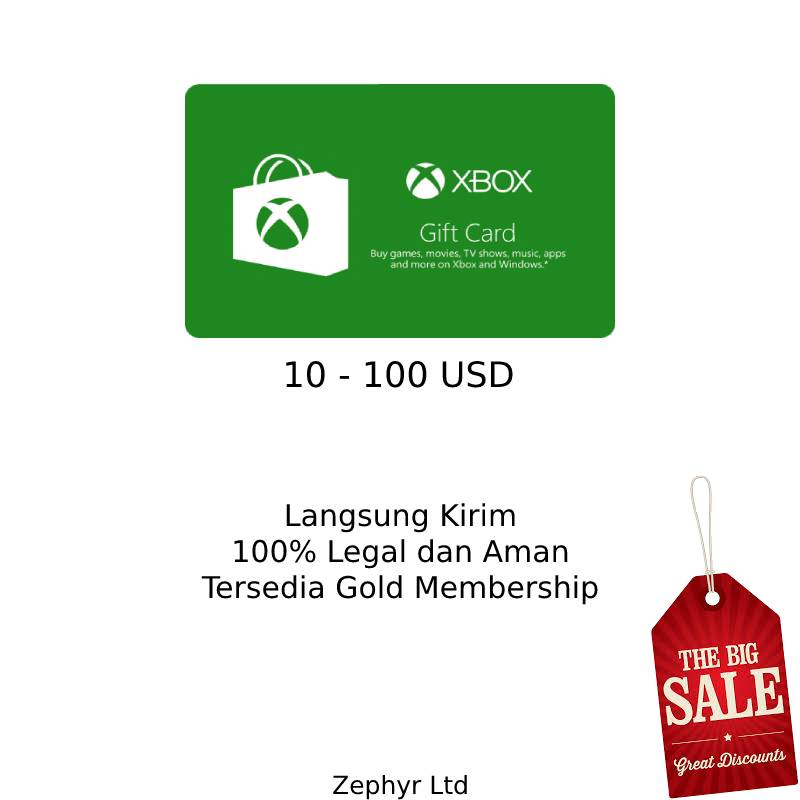 Jual Xbox Gold Membership / Xbox Gift Card USD 10 100 Shopee Indonesia
