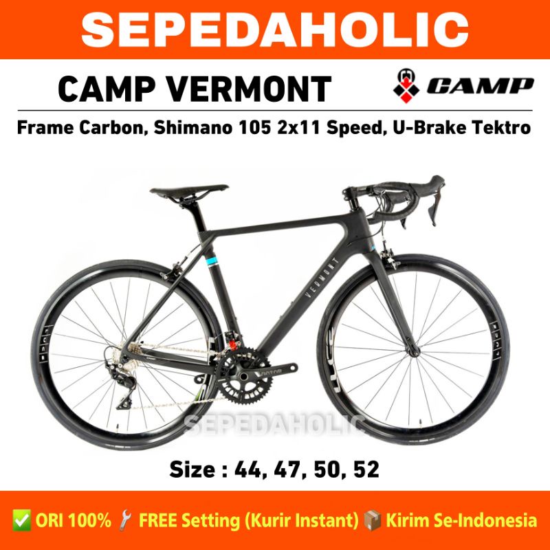 Jual Sepeda Roadbike CAMP VERMONT Carbon Shimano 105 2x11 Speed Balap ...